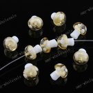 20PCS LIGHT YELLOW LAMPWORK GLASS MUSHROOM LOOSE BEADS FINDINGS  WHOLESALE