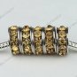 20X Topaz Crystal 18 KGP Beads Findings Fit Snake Charm Bracelet WHOLESALE