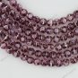 8MM PURPLE LAMPWORK GLASS ROUND LOOSE BEADS 14"L