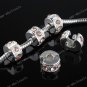 100x WHOLE SALPeach Crystal Silver STOPPER CLIP/LOCKS EUROPEAN BEADSFit Bracelet