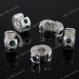100xDeep Green Crystal Silver STOPPER CLIP/LOCKS EUROPEAN BEADS WHOLE SALE
