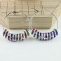 New Fashion Spacer Loose Beads Finding Brass Hook Circle Hoop Earring 40mm