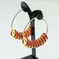 Nacarat New Spacer Loose Beads Finding Brass Hook Circle Hoop Earring 40mm