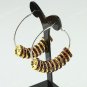Deep Red Fashion Spacer Loose Beads Finding Brass Hook Circle Hoop Earring 40mm