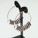 Coffee Spacer Loose Beads Findings Brass Hook Circle Hoop Earring 40mm