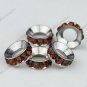 100X Brown Crystal 18 KGP Loose Beads Fit Snake Charm Bracelet WHOLESALE