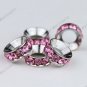 100X Pink Crystal 18 KGP European Beads Fit Snake Charm Bracelet WHOLESALE