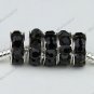 100X Black Crystal 18 KGP European Beads Fit Snake Charm Bracelet WHOLESALE