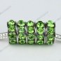 50X Light Green Crystal 18 KGP European Beads Fit Snake Charm Bracelet WHOLESALE