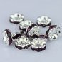 FREE SHIP WHOLE SALE 50X DEEP PURPLE CRYSTAL HOLE SPACER BEAD