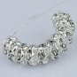 50PCS CLEAR CRYSTAL HOLE SPACER BEAD FINDINGS FREE SHIP WHOLE SALE