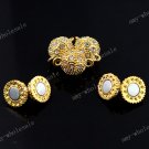 100PCS MAGNETIC RHINESTONE GOLDEN ROUND BALL CLASP FINDINGS WHOLE SALE