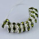 10PCS Olives Crystal European Spacer Loose Beads Finding Fit Bracelet 3X6mm