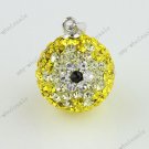 FLOWER EYE CZECH CRYSTAL 925 SILVER PENDANT