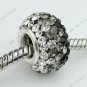 1X Black Czech Crystal 925 Silver European Big Hole Bead FIt Snake Charm Chain