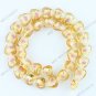 12MM LIGHT GOLDEN GLASS HEART LOOSE BEAD FINDINGS 33PCS