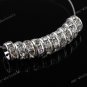 10pcs CLEAR CRYSTAL HOLE SPACER LOOSE BEADS FINDINGS