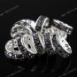 10x Gray Crystal Spacer Beads Findings Wholesale 10mm