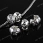 20PC SKULL SILVER CLASP STOPPER CHARM BEAD FIT BRACELET WHOLE SALE
