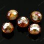 WHOLE SALE  20x  Light Golden Faceted Lampwork Glass Loose Beads 12mm
