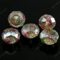 50x Clear Faceted Lampwork Spacer Glass Beads Findings WHOLE SALE