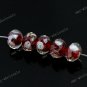 10PCS 7x10mm Red Lampwork Glass Flower Loose Bead
