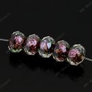 WHOLE SALE 50x Coffee Faceted Lampwork Spacer Glass Loose Bead 12mm