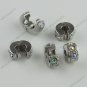 WHOLE SALE  20PCS CLEAR AB CRYSTAL 18KGP STOPPER BEADS FIT BRACELET
