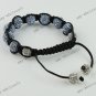 Light Blue Crystal Disco Ball Bead Adjustable Bracelet