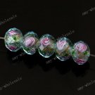 50pcs WHOLE SALE White Lampwork Glass Charm Loose Beads Fit Bracelt