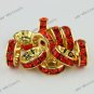 100x Nacarat Crystal Gold Spacer Loose Beads Wholesale