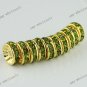 100x Olive Crystal Spacer Gold Beads Wholesale 10mm