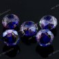 50pcs Blue Lampwork Glass Charm Loose Bead Fit Bracelet WHOLE SALE