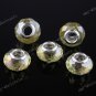 5X YELLOW AB CRYSTAL GLASS CHARM BEADS FIT BRACELET