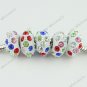 50x Multicolor Crystal Resin Loose Charm Beads Fit Bracelet  Wholesale Lot