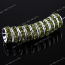 100x Olive Crystal Spacer Beads Jewelry Findings 10mm