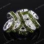 100x Olive Crystal Spacer Beads Jewelry Findings 10mm