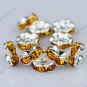WHOLESALE Golden Crystal Silver European Spacer Bead Finding Fit Bracelet 50PCS