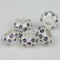 50pcs WHOLESALE VOILET CRYSTAL SILVER SPACER BEADS