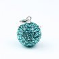CZECH CRYSTAL 925 SILVER FASHION CHARM PENDANT 14MM