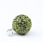 CZECH CRYSTAL 925 SILVER OLIVE CHARM PENDANT 14MM