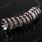 10x Coffee Crystal Spacer Beads Jewelry Findings 10mm