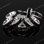 10x Deep Purple Crystal Spacer Beads Findings 4X10mm