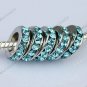 20X Ocean Blue Crystal Big Hole European Beads Fit Charm Bracelet WHOLESALE