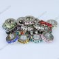 40X Mixed Colors Crystal European Beads Findings Fit Charm Bracelet WHOLESALE