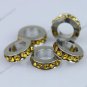 5X Light Golden Crystal Big Hole European Beads Findings Fit Charm Bracelet