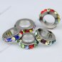 5X Mulitcolor Crystal Big Hole European Beads Findings Fit Charm Bracelet