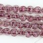 33PCS LIGHT PURPLE LAMPWORK GLASS OVAL CHARM BEADS 12MM