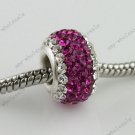 Purple Czech Crystal Big Hole European Beads Findings Fit Charm Snake Bracelet