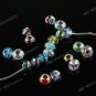 20PCS MIX COLOR FACETED GLASS CHARM BEADS FIT BRACELET